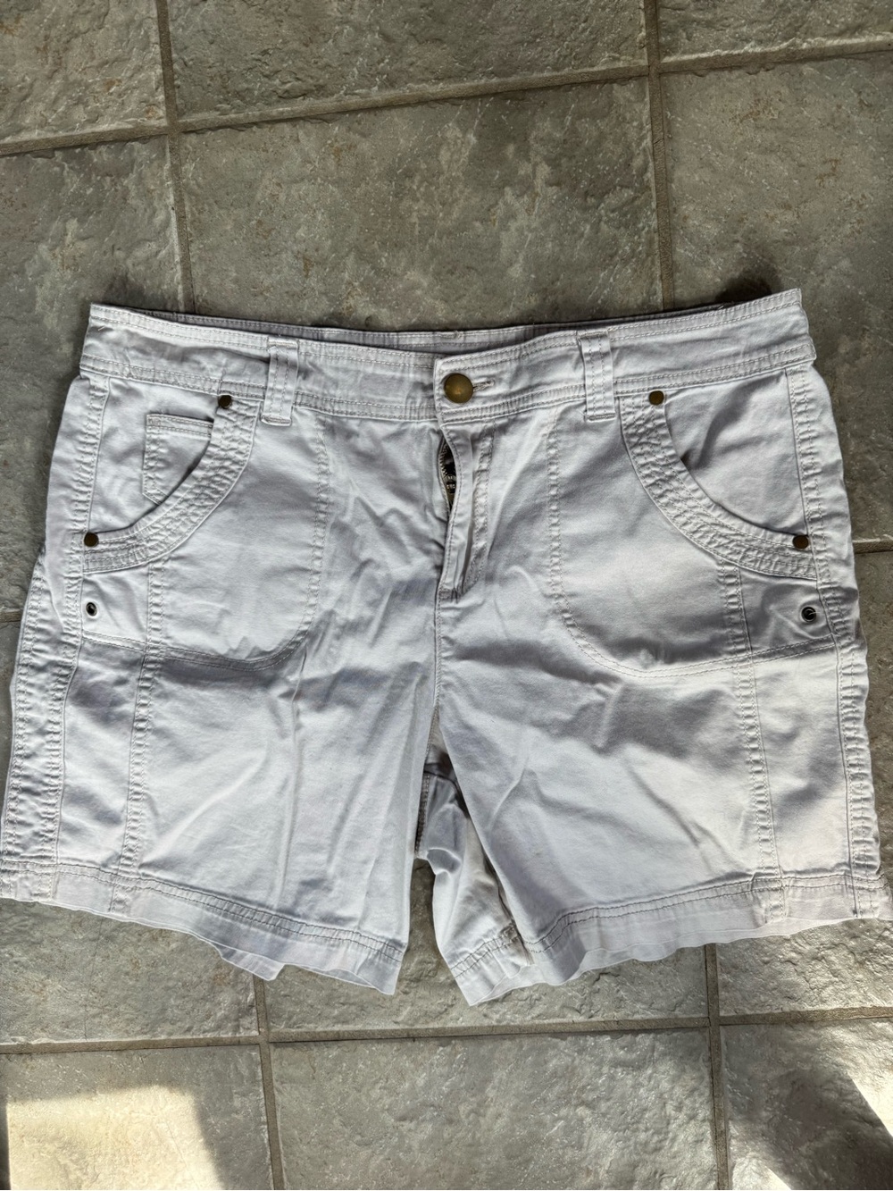 Style & Co. White Casual Cargo Bermuda Shorts